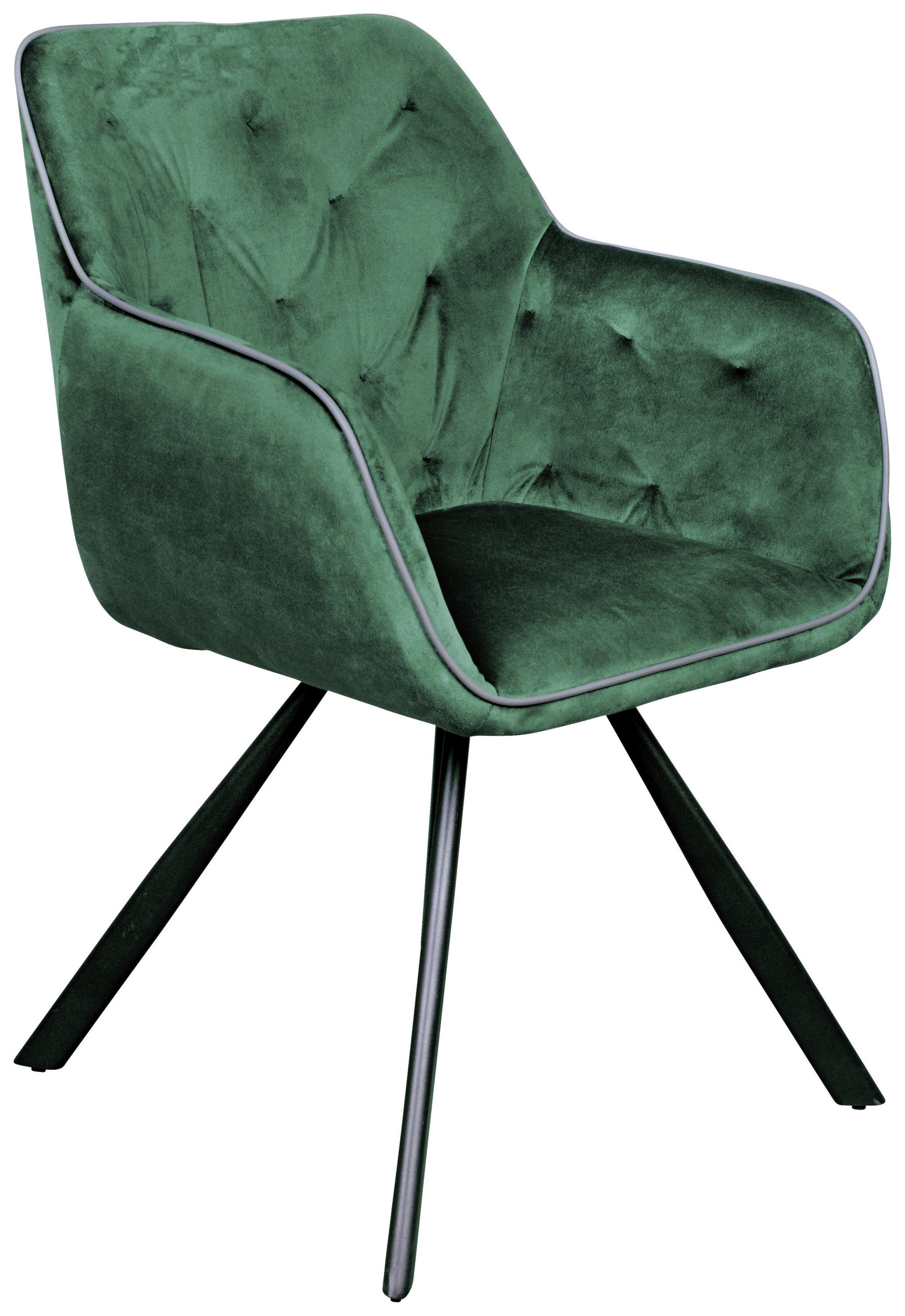 MID.YOU STOLIČKA S PODRÚČKAMI, zamat, zelená