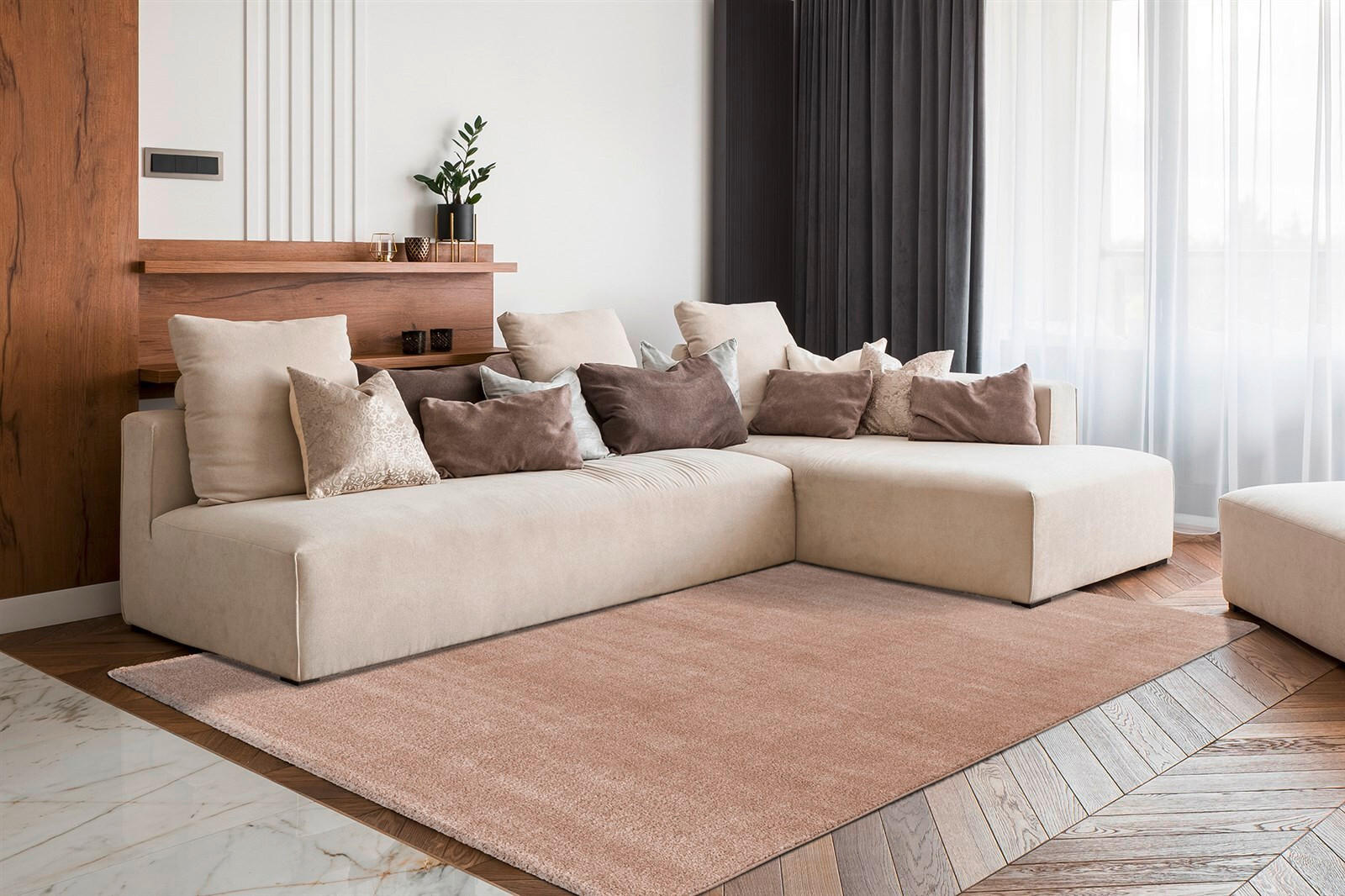 TEPPICH 160/230 cm Nila 100 Taupe  - Taupe, KONVENTIONELL, Textil (160/230cm)