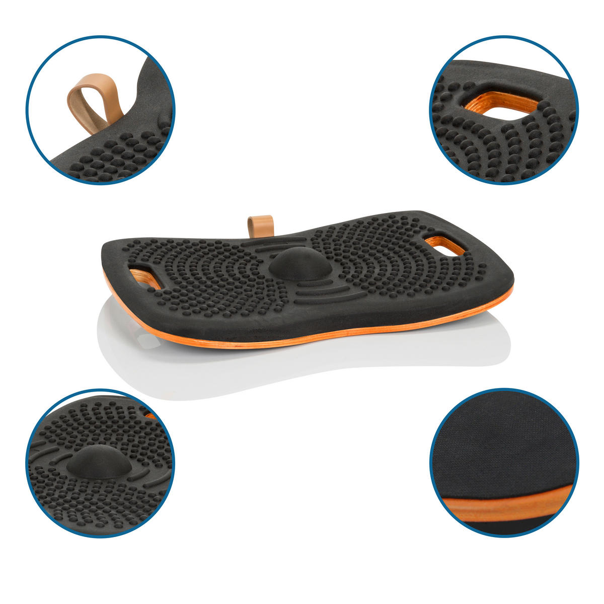 BALANCE BOARD - orange/svart, Basics, trämaterial/plast (50/5/35cm) - MID.YOU