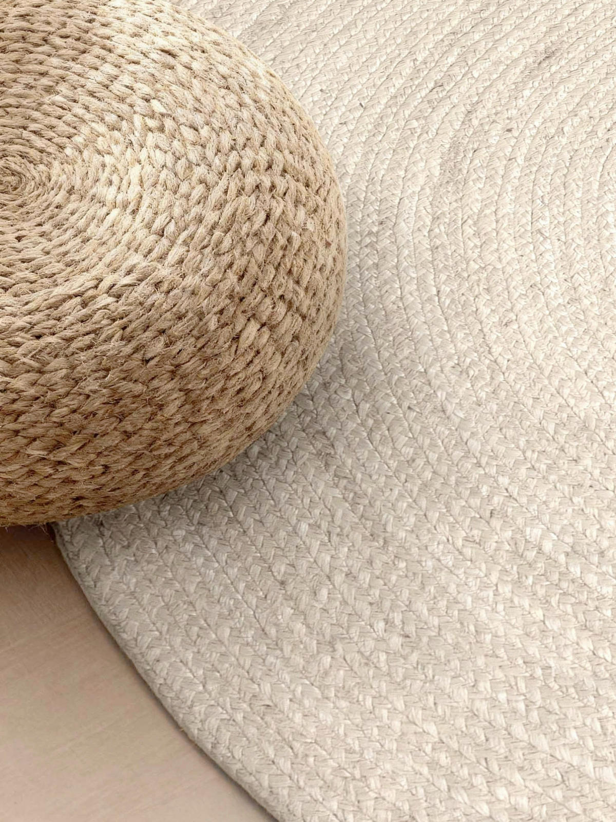 JUTETEPPICH 160/230 cm Jute Braided Weiß  - Weiß, Basics, Textil (160/230cm) - Hanse Home