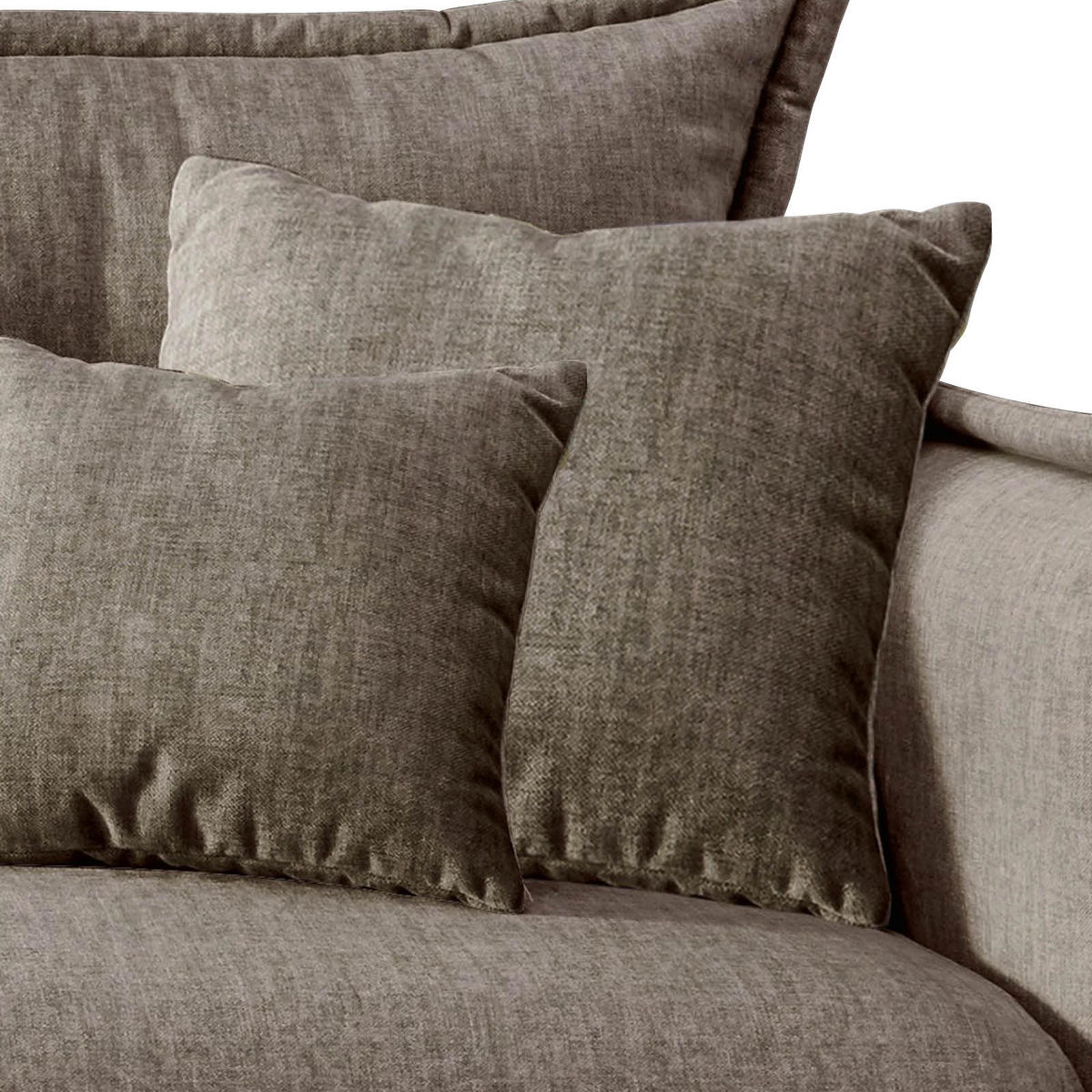 ECKSOFA in Velours Braun  - Schwarz/Braun, Modern, Holz/Textil (180/255cm) - Livetastic