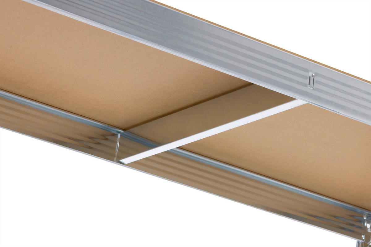 HYLLA FÖR TUNG LAST i 90/180/40 cm brun, stålfärgad  - stålfärgad/brun, Basics, metall/trämaterial (90/180/40cm)