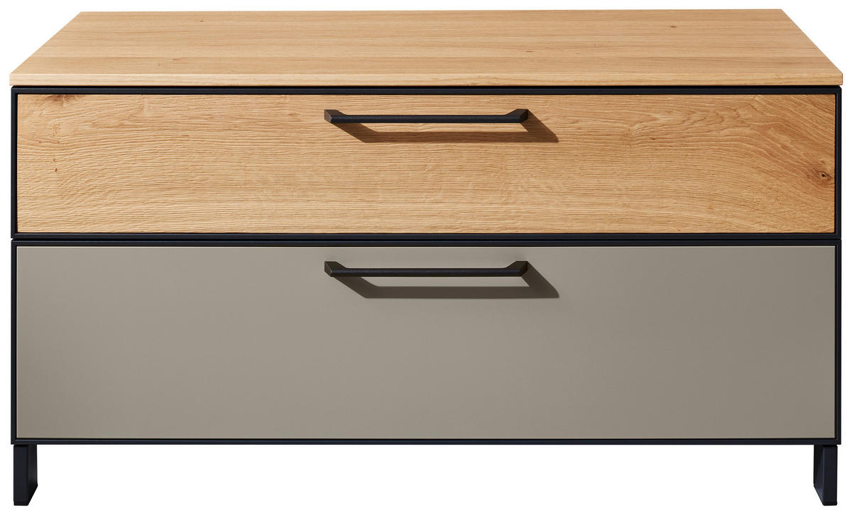 GARDEROBENBANK 84/44/40 cm  - Wildeiche/Fango, Design, Holzwerkstoff/Metall (84/44/40cm) - Dieter Knoll
