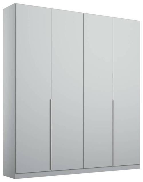 DREHTÜRENSCHRANK 181/229/54 cm 4-türig Hellgrau  - Hellgrau/Alufarben, MODERN, Holzwerkstoff (181/229/54cm) - Rauch Möbel