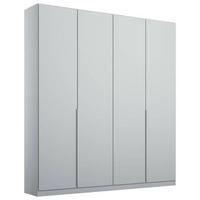 GARDEROB MED GÅNGJÄRN 181/229/54 cm 4-dörrar - ljusgrå/aluminiumfärg, Modern, trämaterial (181/229/54cm) - Rauch Möbel