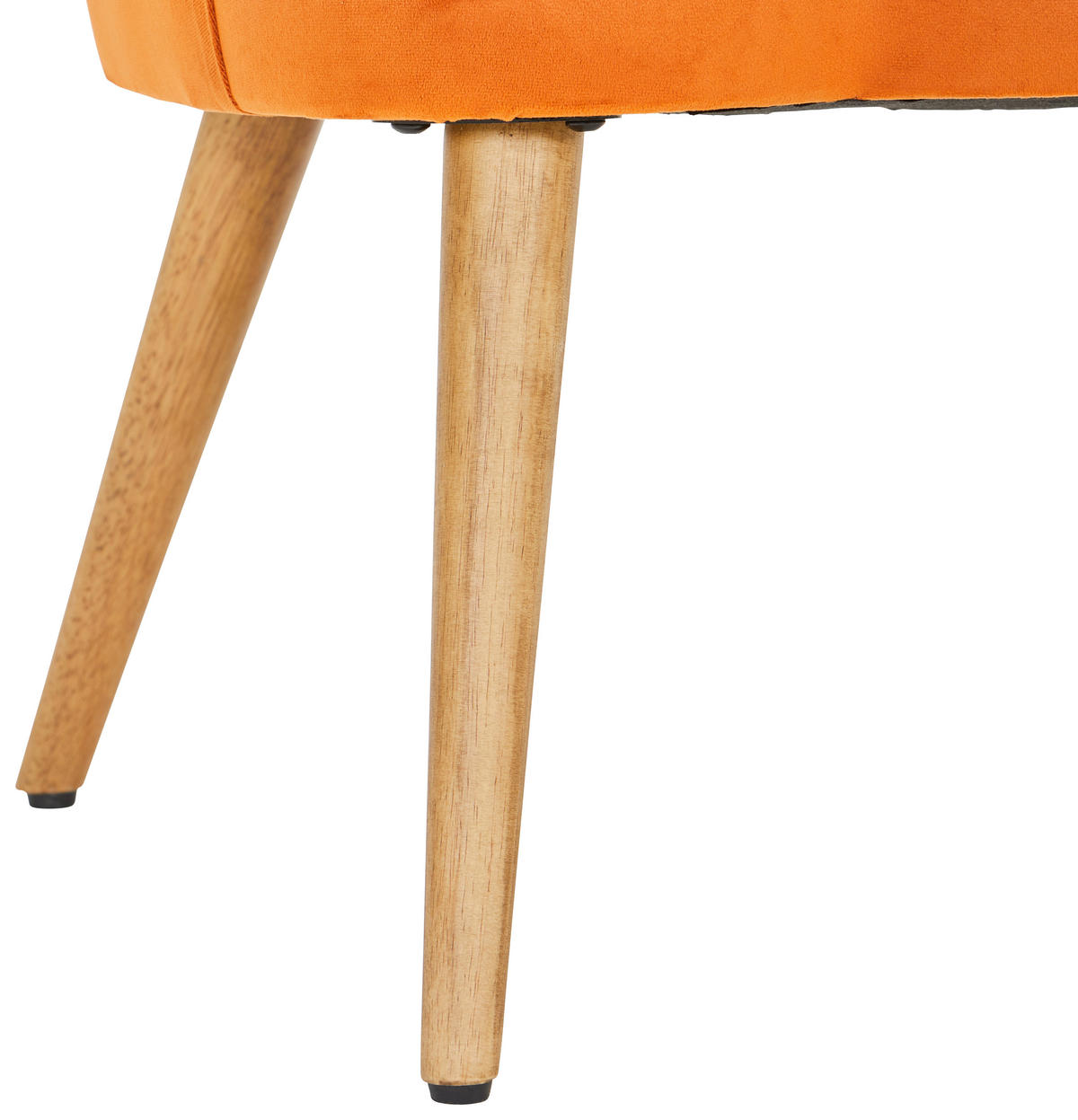 SESSEL Samt Orange, Ecru    - Ecru/Orange, Design, Holz/Textil (67/80/65cm) - MID.YOU