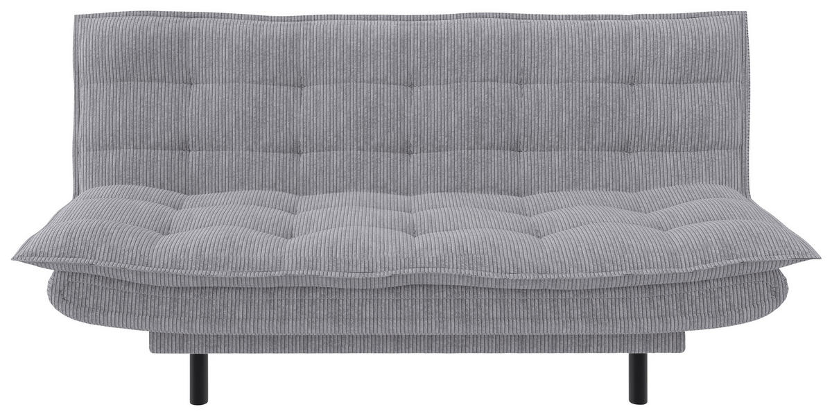 SCHLAFSOFA Cord Hellgrau  - Hellgrau/Schwarz, Design, Textil (194/100/90cm) - Ti'me
