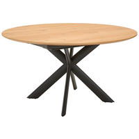 ESSTISCH in Holz, Metall 140/140/75 cm  - Eichefarben/Anthrazit, Design, Holz/Metall (140/140/75cm) - Venjakob