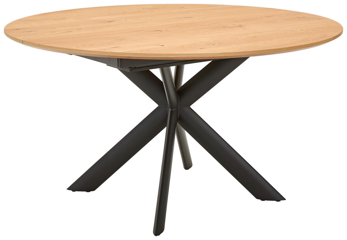ESSTISCH in Holz, Metall 140/140/75 cm  - Eichefarben/Anthrazit, Design, Holz/Metall (140/140/75cm) - Venjakob