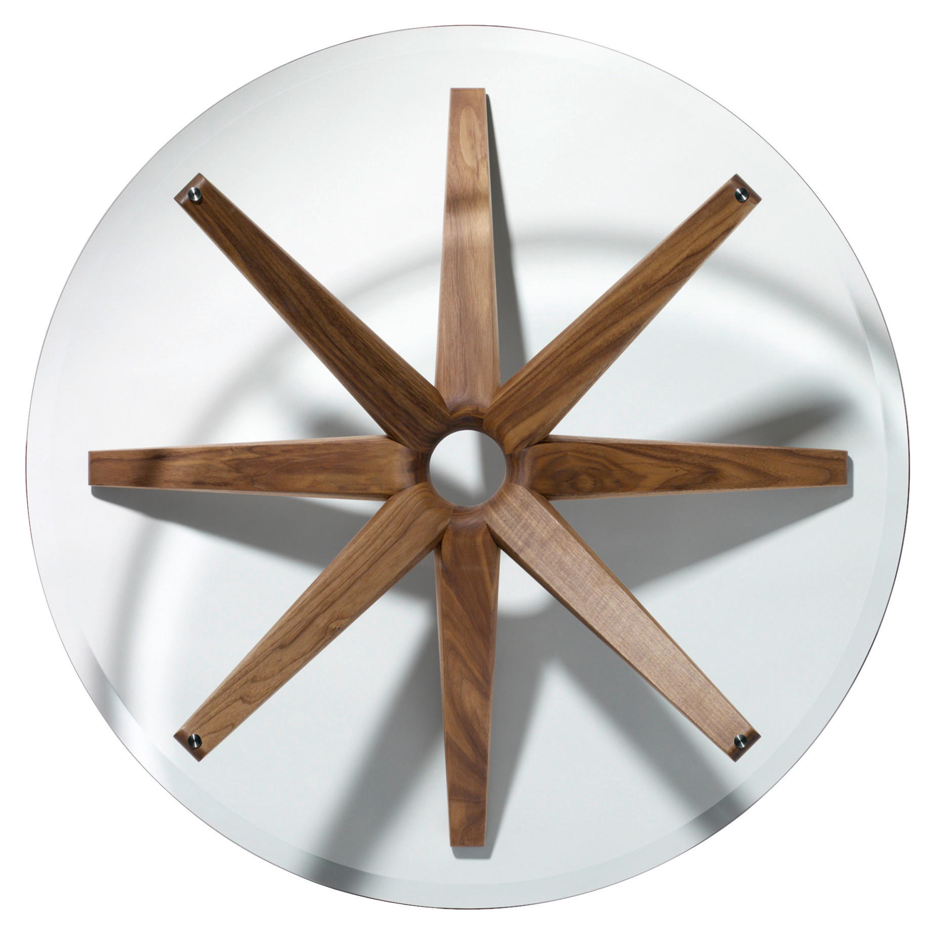 COUCHTISCH in Holz, Glas 105/105/39,5 cm  - Eichefarben, Design, Glas/Holz (105/105/39,5cm) - Team 7