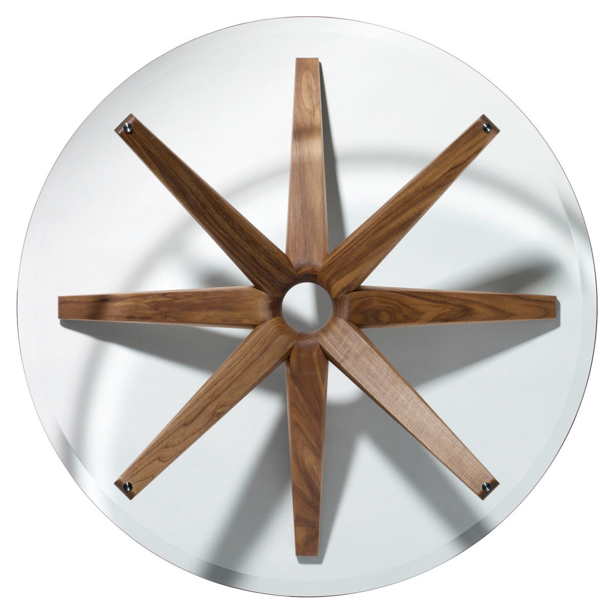 COUCHTISCH in Holz, Glas 105/105/39,5 cm  - Eichefarben, Design, Glas/Holz (105/105/39,5cm) - Team 7