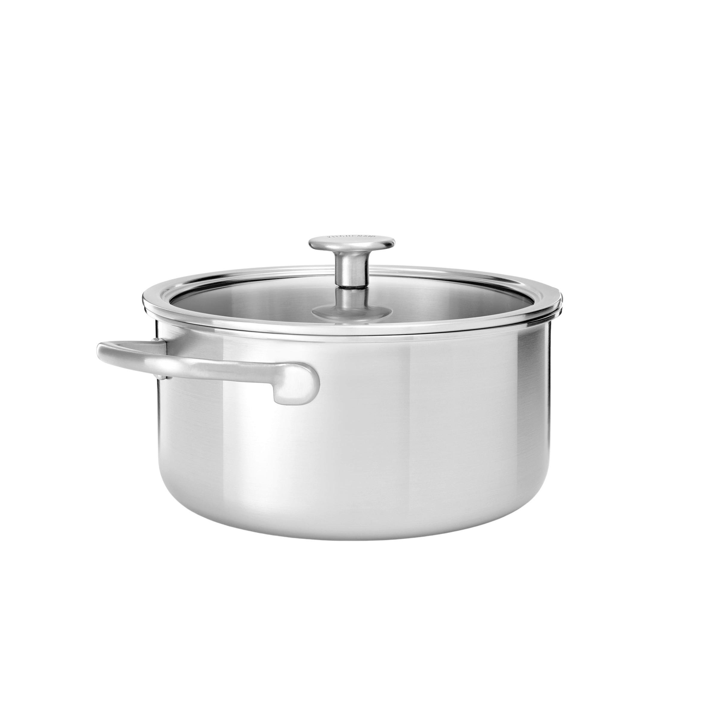 KASSEROLLE Multi-Ply Stainless Steel 3.1 L  - Edelstahlfarben, Basics, Glas/Metall (20cm) - Kitchenaid
