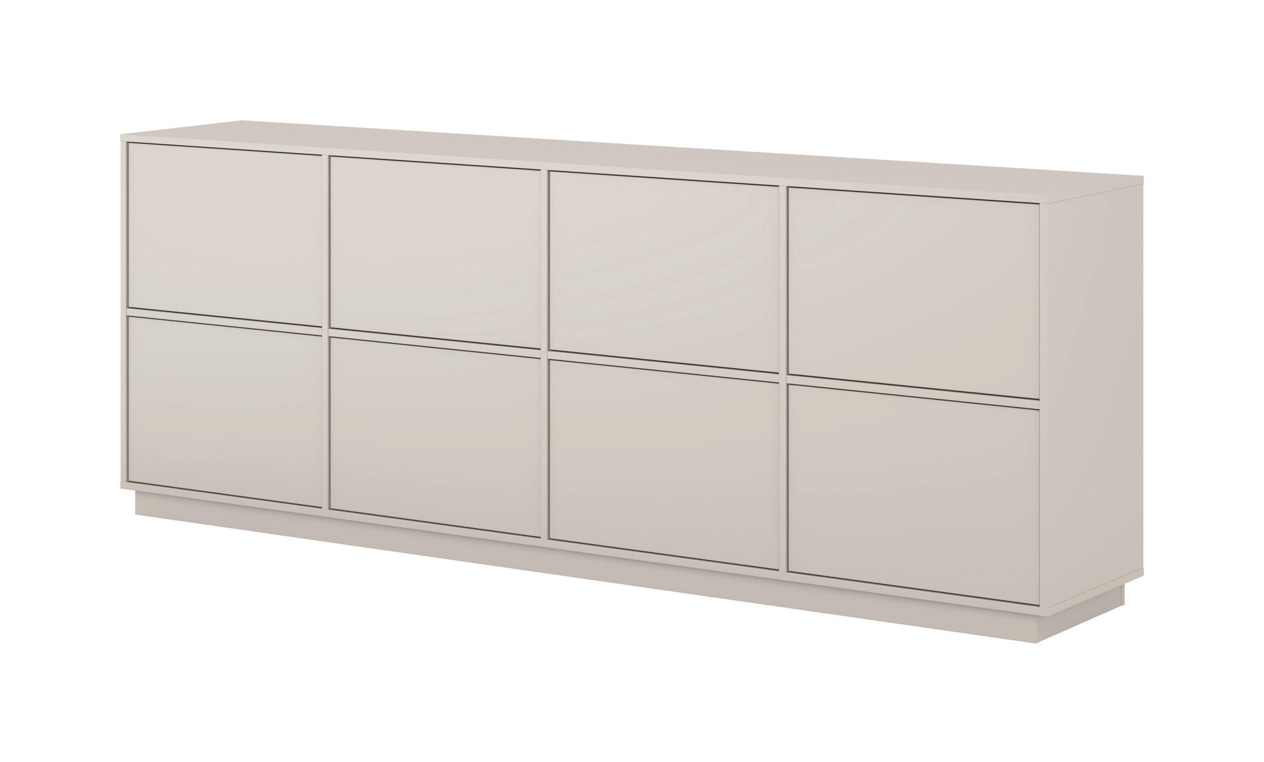 SIDEBOARD Japandi 220,5/82,5/41,5 cm  - Kaschmir, Design, Holzwerkstoff (220,5/82,5/41,5cm) - MID.YOU