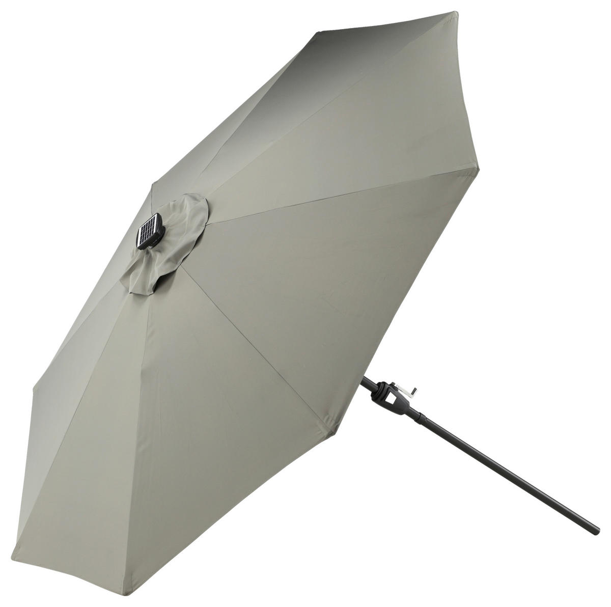 SONNENSCHIRM 270 cm  - Schwarz/Grau, KONVENTIONELL (270/241/270cm) - Gardenson