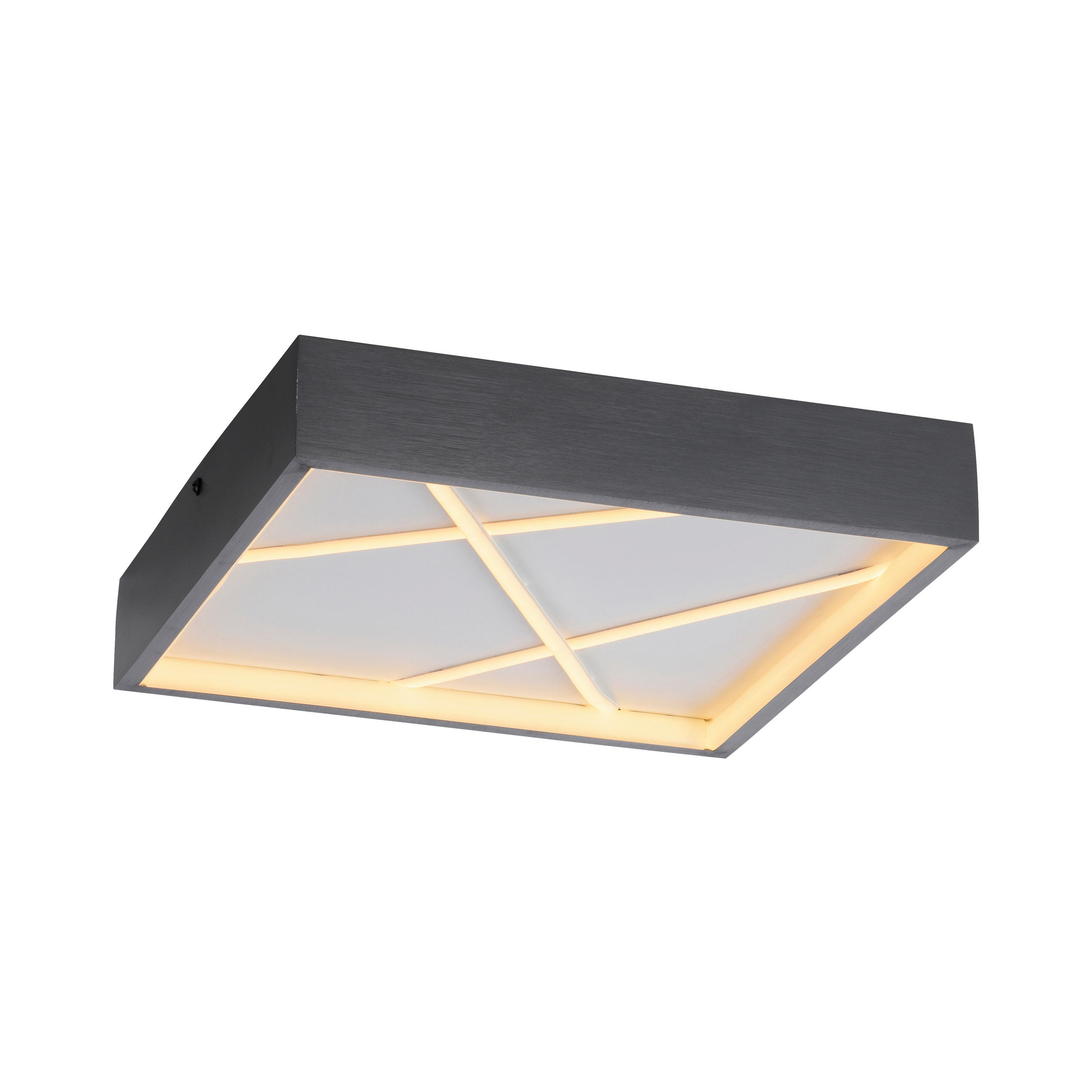 PLAFONIERĂ CU LED - negru, Design, plastic/metal (30/30/4,5cm)
