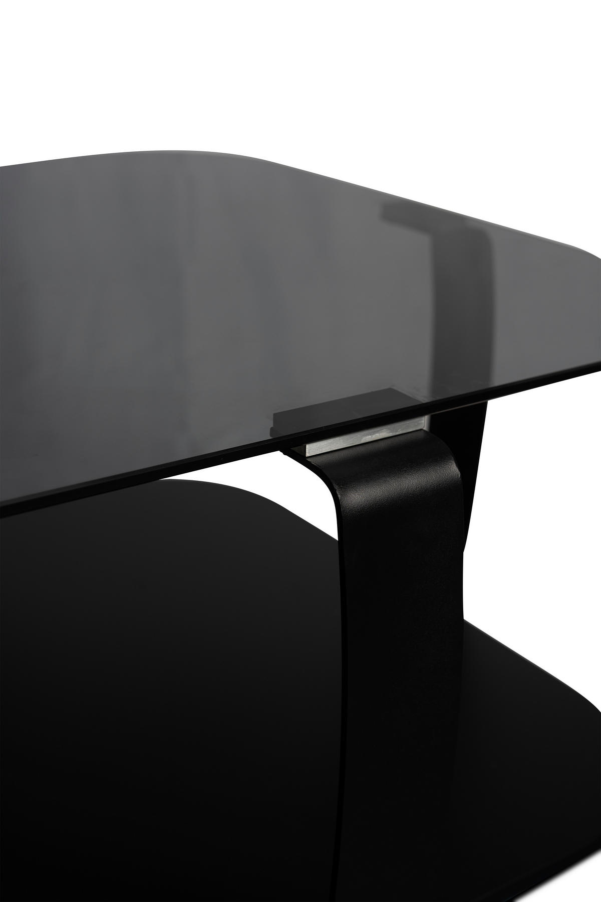 COUCHTISCH Sicherheitsglas, Farbglas 75/75/40 cm quadratisch Schwarz  - Schwarz, Design, Glas/Metall (75/75/40cm) - Xora