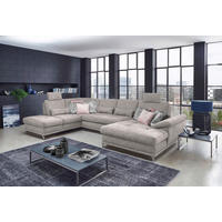 WOHNLANDSCHAFT in Flachgewebe Silberfarben  - Silberfarben, Konventionell, Textil/Metall (223/363/176cm) - Sit & More