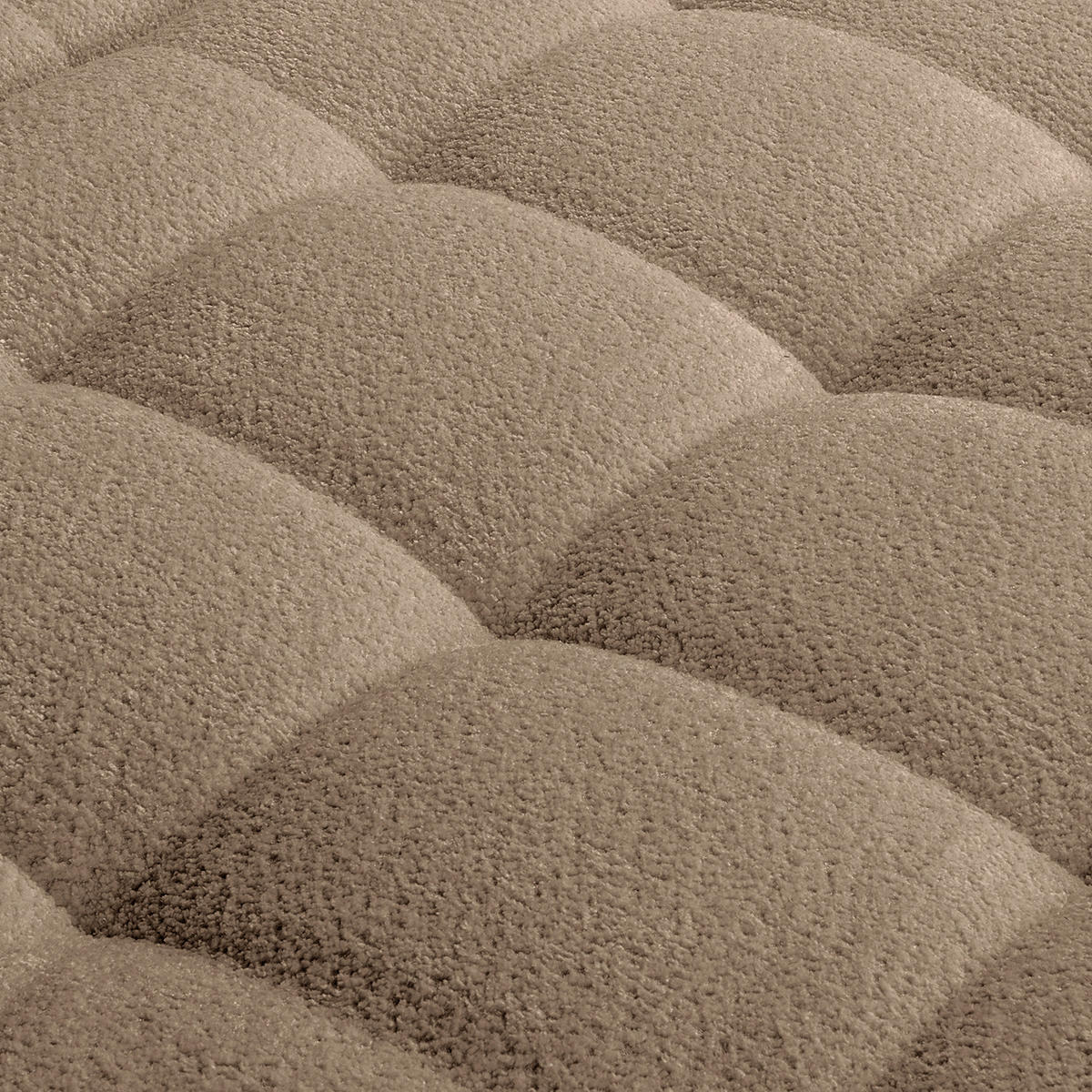 ECKSOFA Naomi in Chenille Hellbraun Rückenkissen  243/284 cm  - Hellbraun/Schwarz, Design, Kunststoff/Textil (243/284cm) - P & B