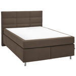 BOXSPRINGBETT 140/200 cm  in Braun  - Alufarben/Braun, KONVENTIONELL, Textil/Metall (140/200cm) - Dieter Knoll