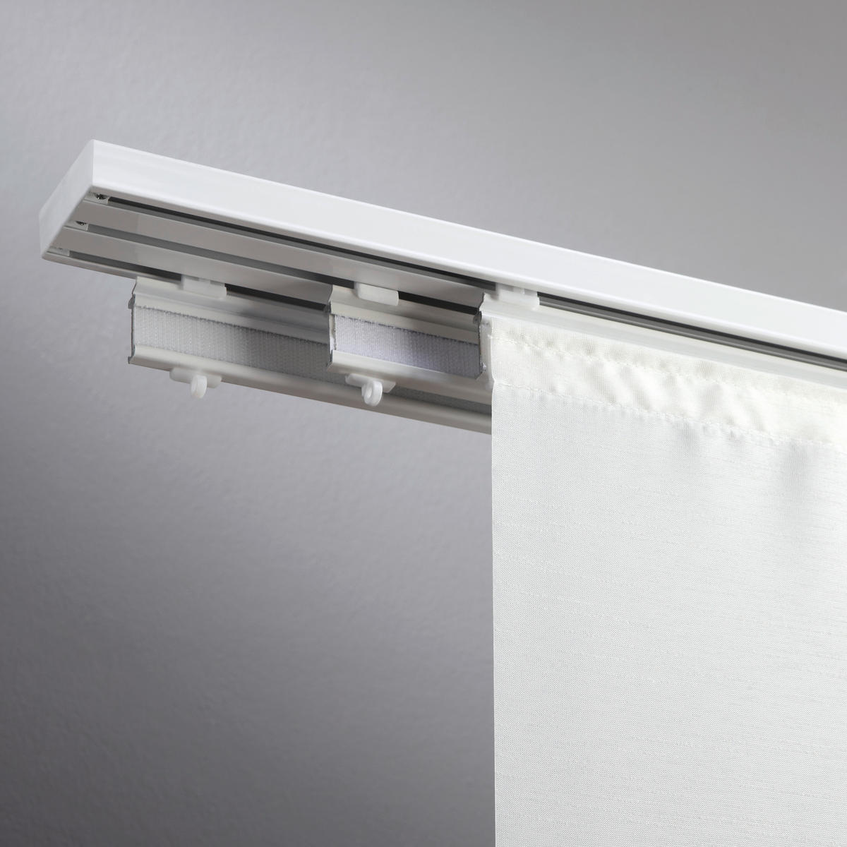 FLÄCHENVORHANGSCHIENE  160 cm  - Weiß, Design, Metall (160cm) - Homeware