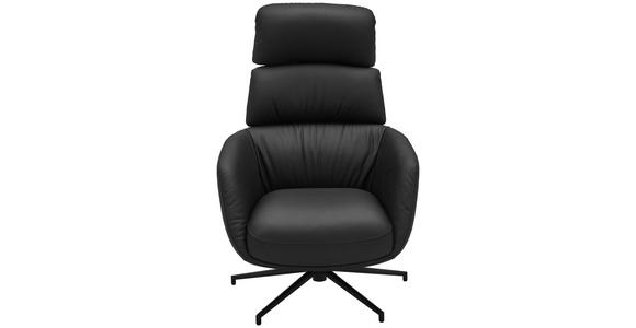 RELAXSESSELSET in Leder Schwarz  - Schwarz, Design, Leder/Metall (73/110/87cm) - Dieter Knoll