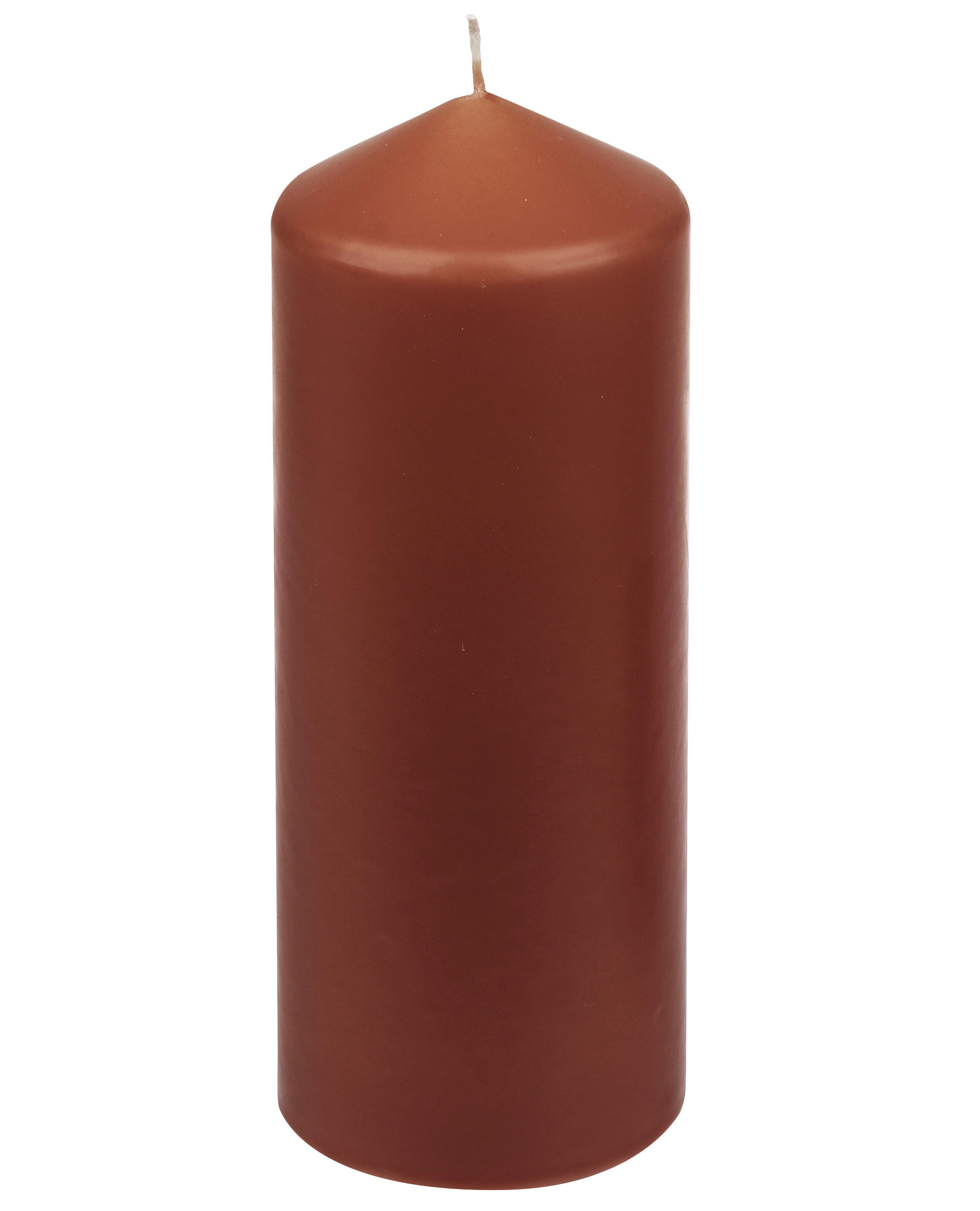 STUMPENKERZE  - Braun, Basics, Paraffin (7,7/20,0cm) - Steinhart