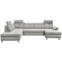 WOHNLANDSCHAFT in Webstoff Silberfarben  - Silberfarben, Modern, Kunststoff/Textil (233/349/177cm) - MID.YOU
