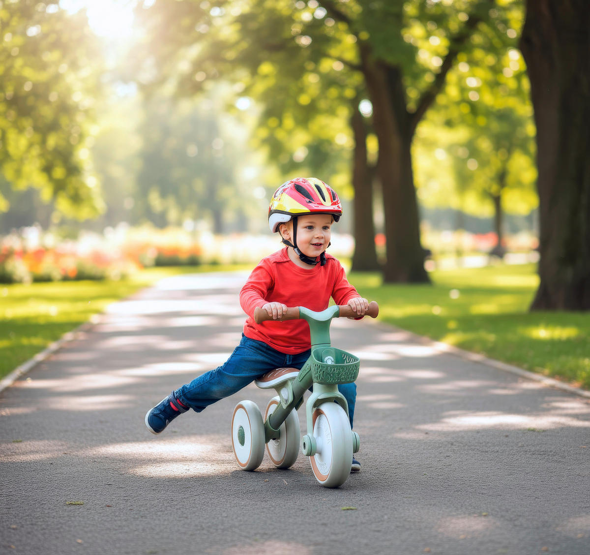 LAUFRAD LEARNING BIKE ECO  - Salbeigrün, Basics, Kunststoff (57.9/22.7/42.1cm) - GLOBBER