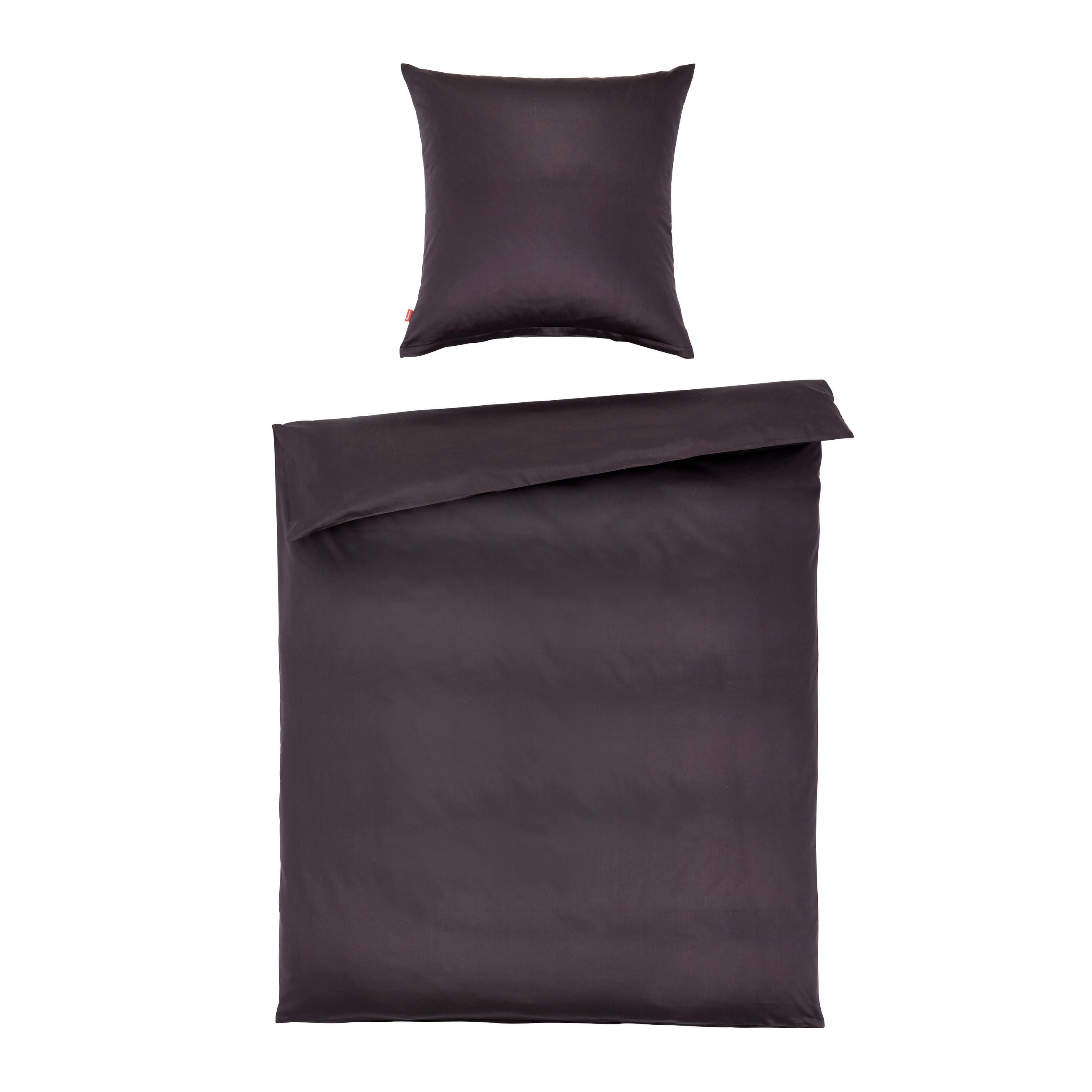 BETTWÄSCHE 155/220 cm Makosatin  - Anthrazit, Basics, Textil (155/220cm) - Fleuresse