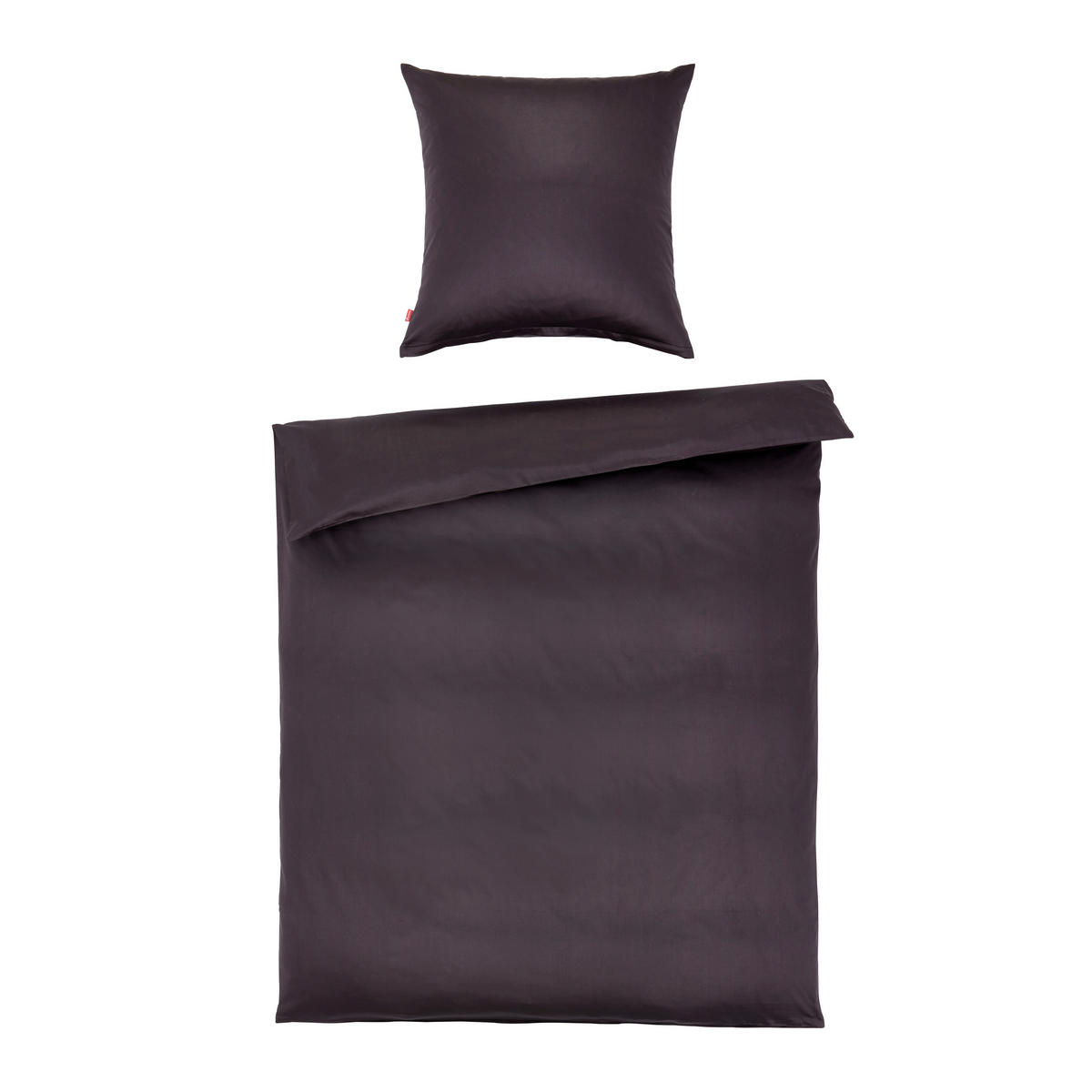 BETTWÄSCHE Makosatin 155/220 cm  - Anthrazit, Basics, Textil (155/220cm) - Fleuresse