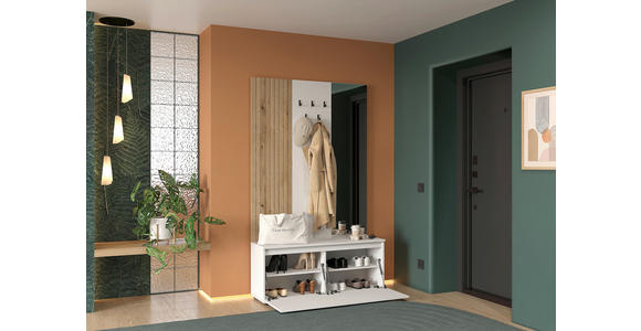 GARDEROBE  in 120/200/36,6 cm  - Eichefarben/Weiß, KONVENTIONELL, Holzwerkstoff (120/200/36,6cm) - Carryhome