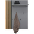 GARDEROBENPANEEL  in 85/111/32 cm  - Anthrazit/Naturfarben, Design, Holz/Holzwerkstoff (85/111/32cm) - Dieter Knoll