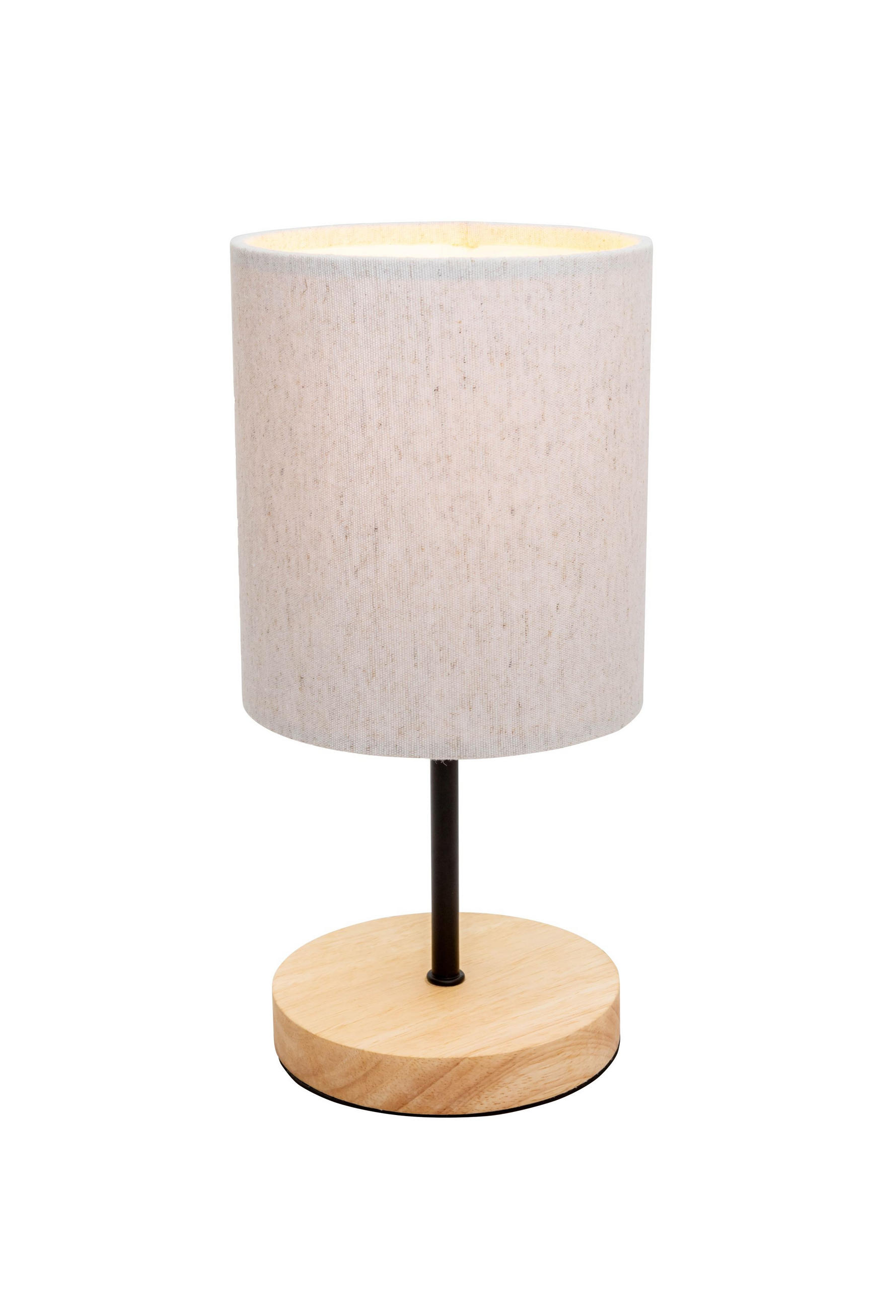 TISCHLEUCHTE 13/29 cm   - Eichefarben/Schwarz, Basics, Holz/Textil (13/29cm) - Novel