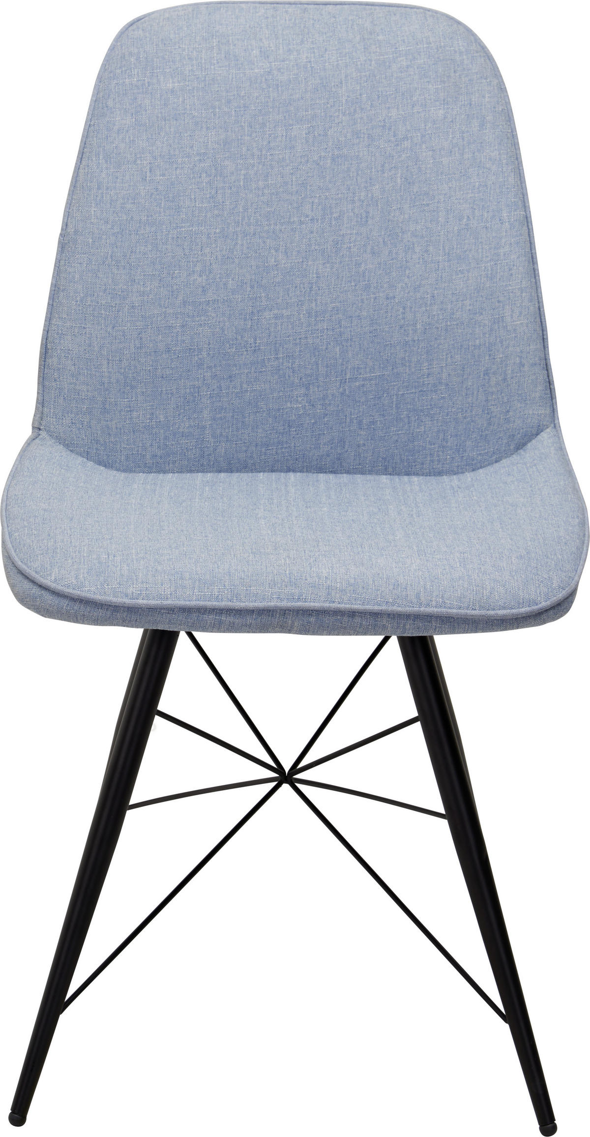 STOLICA  crna, svijetlo plava  metal, tekstil      - crna/svijetlo plava, Design, metal/tekstil (60/86/58cm) - Hom`in