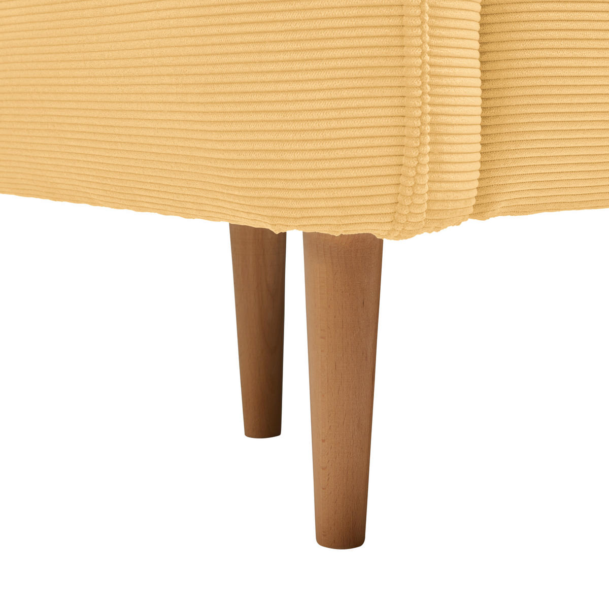 3-SITS SOFFA i manchester gul  - naturfärgad/gul, Modern, trä/textil (183/85/92cm) - MID.YOU