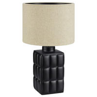 TISCHLEUCHTE - Beige/Schwarz, Basics, Keramik/Textil (24/42,5cm) - Markslöjd