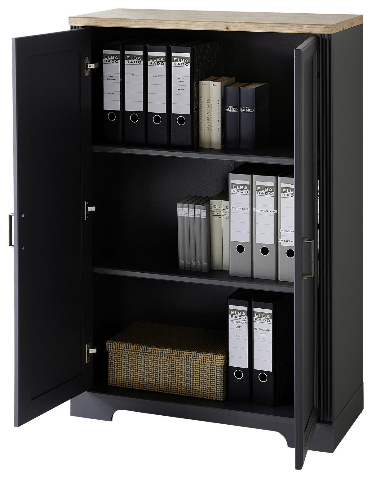 KOMMODE  in 86/127/38 cm  - Titanfarben/Graphitfarben, KONVENTIONELL, Holzwerkstoff/Metall (86/127/38cm) - Carryhome