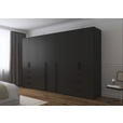 DREHTÜRENSCHRANK 350/223/61 cm,  in Graphitfarben, 7-türig  - Schwarz/Graphitfarben, Basics, Holzwerkstoff/Metall (350/223/61cm) - Novel