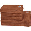 FROTTIERSET SW-Cuddly Braun, Kupferfarben, Rostfarben, Rotbraun 6-teilig  - Rotbraun/Rostfarben, Basics, Textil - Schöner Wohnen