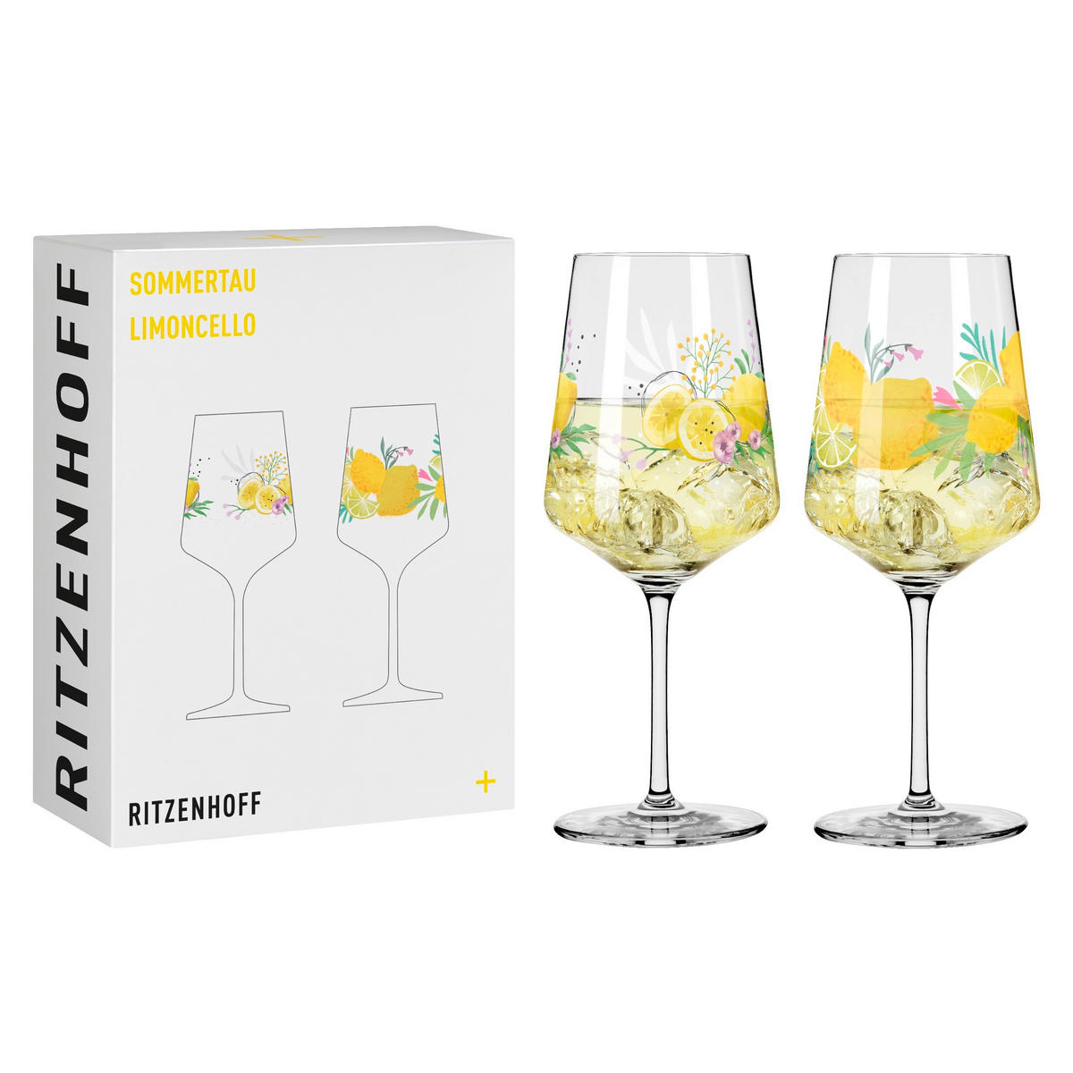 SPRITZERGLAS 544 ml 2-teilig  - Gelb/Lila, LIFESTYLE, Glas (9,3/22,5/9,3cm) - Ritzenhoff
