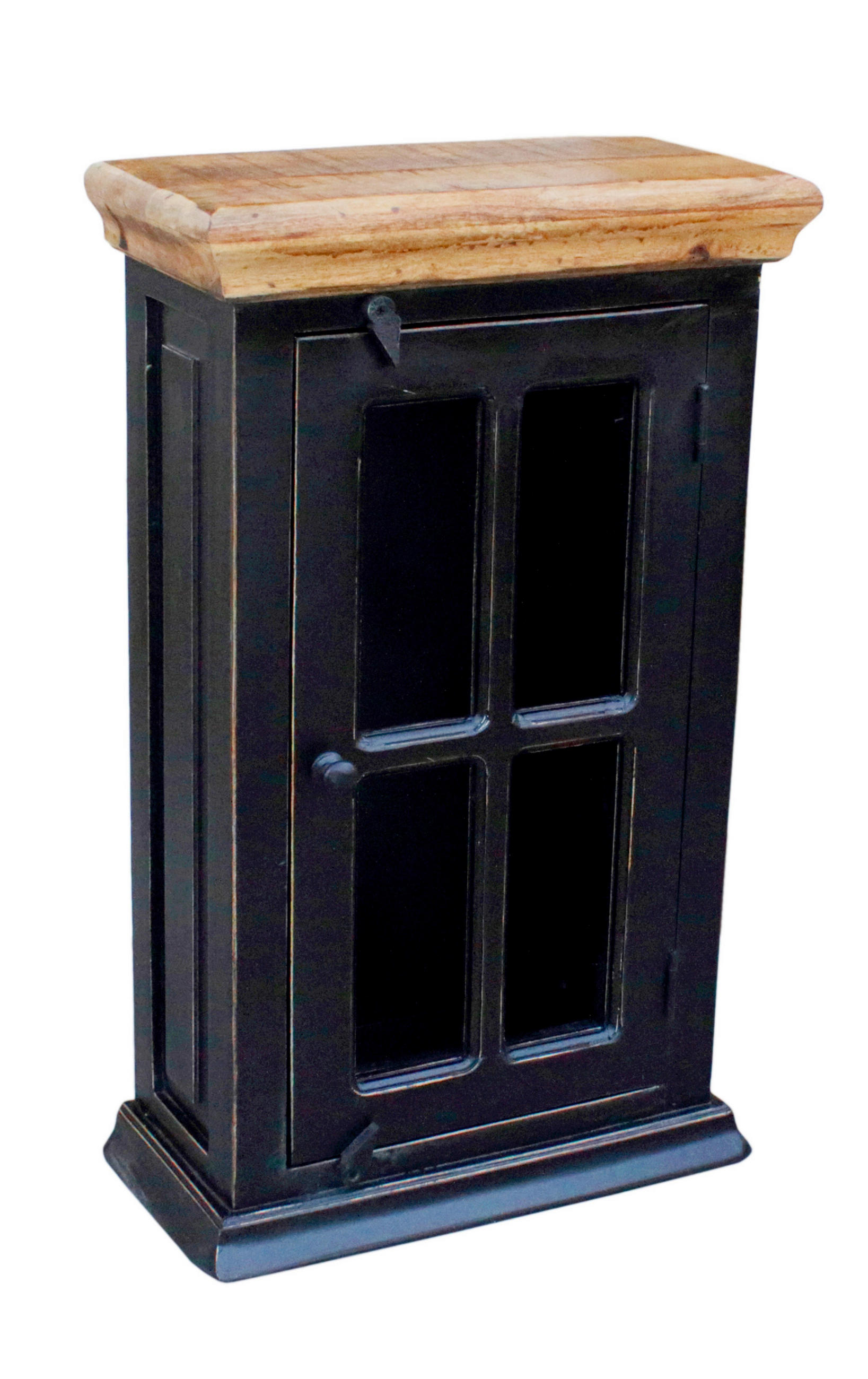 HÄNGESCHRANK 44/70/20 cm  - Schwarz/Honig, Design, Glas/Holz (44/70/20cm) - MID.YOU