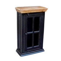 HÄNGESCHRANK 44/70/20 cm  - Schwarz/Honig, Design, Glas/Holz (44/70/20cm) - MID.YOU