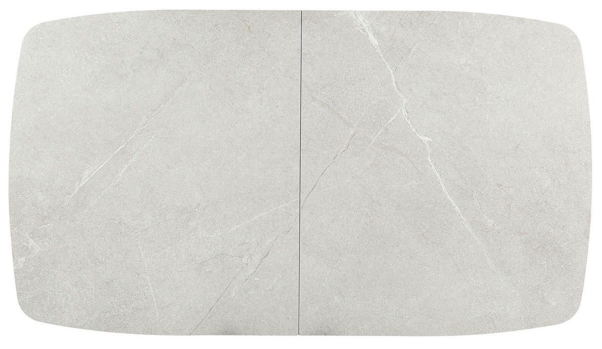 JEDILNA MIZA, siva, črna  - črna/siva, Basics, kovina/keramika (160-210/76/90cm) - Novel