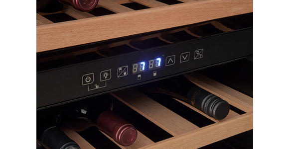 HIGHBOARD Mosel Weinschrank, 120/200/58 cm,  - Schwarz, KONVENTIONELL, Holzwerkstoff/Metall (120/200/58cm) - Carryhome