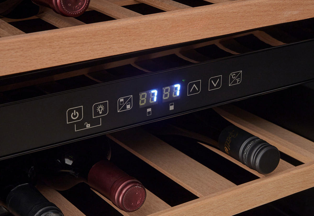 HIGHBOARD Mosel Weinschrank 120/200/58 cm  - Schwarz, KONVENTIONELL, Holzwerkstoff/Metall (120/200/58cm) - Carryhome