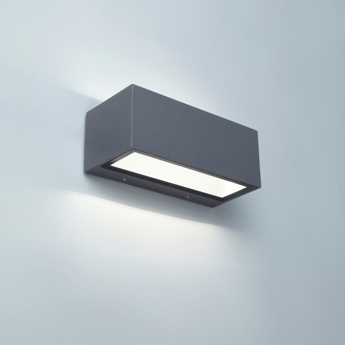 AUßENLEUCHTE Gemini  - Dunkelgrau, Basics, Glas/Metall (10.3/22cm)