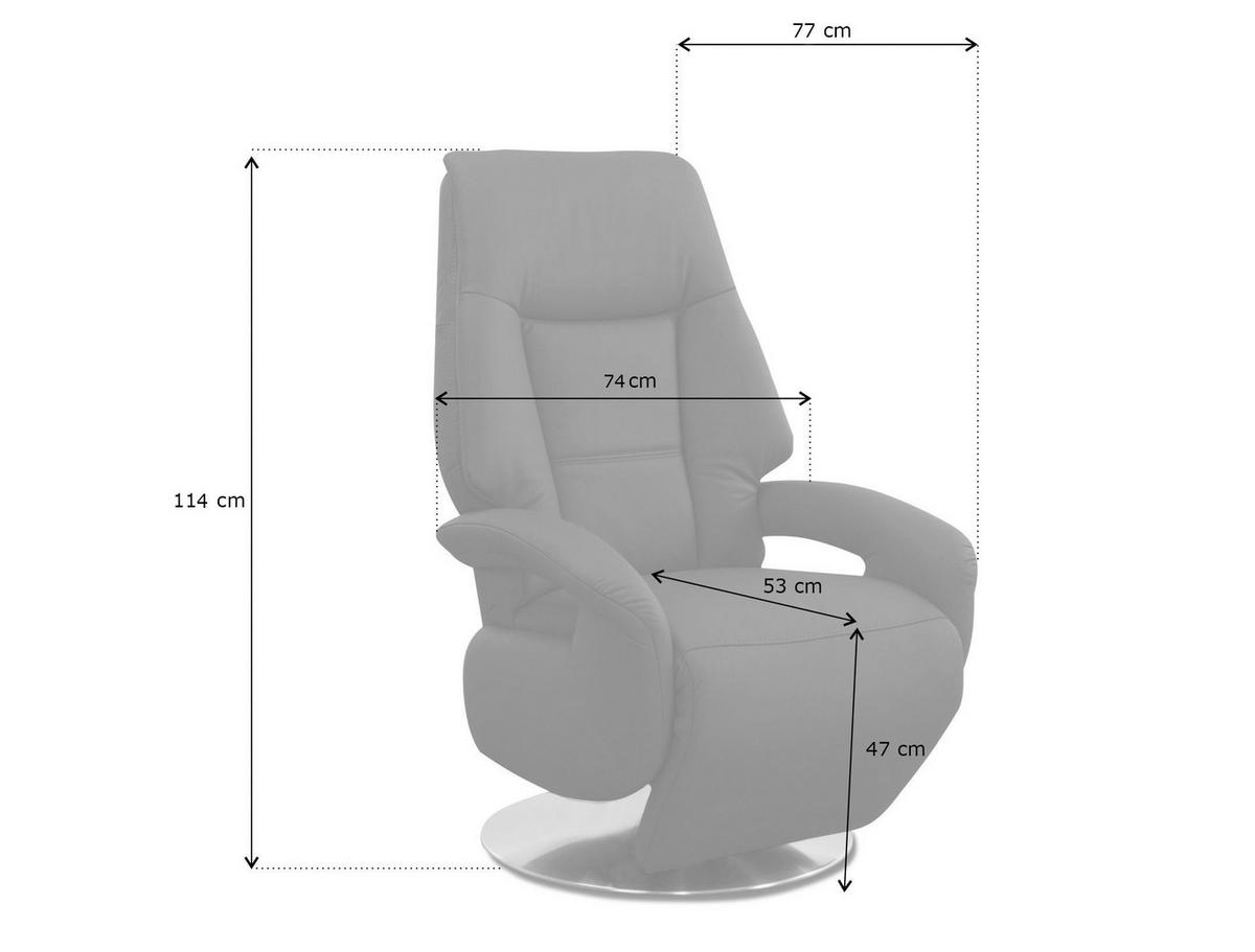 RELAXSESSEL  in Mikrofaser Beige  - Chromfarben/Beige, Konventionell, Textil/Metall (74/111/77cm) - Sit & More