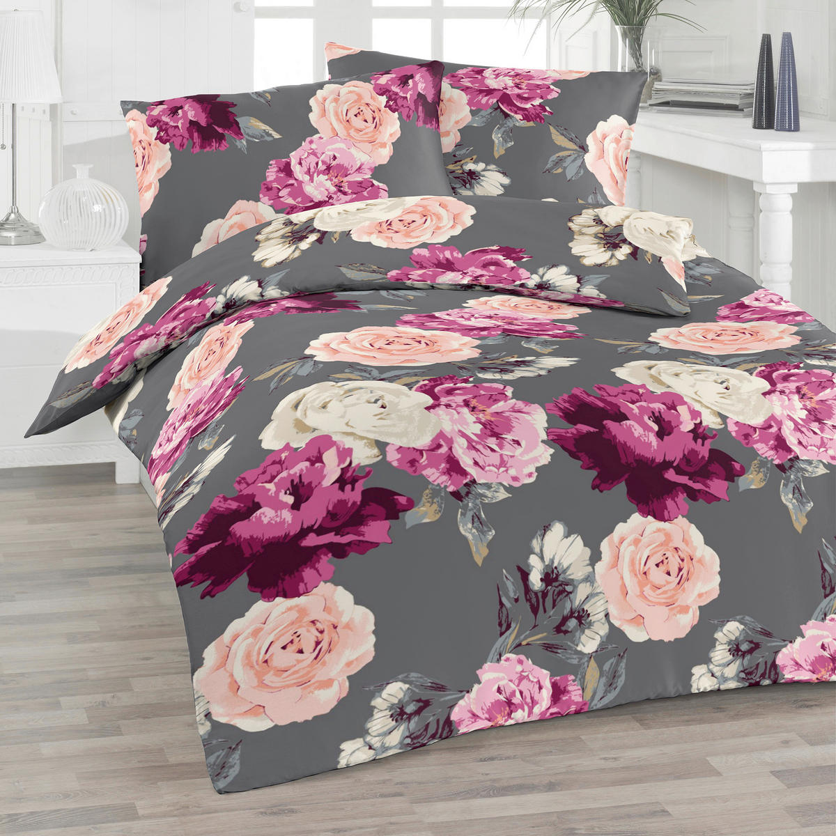 BETTWÄSCHE Renforcé 200/200 cm  - Rosa, Design, Textil (200/200cm) - Florella