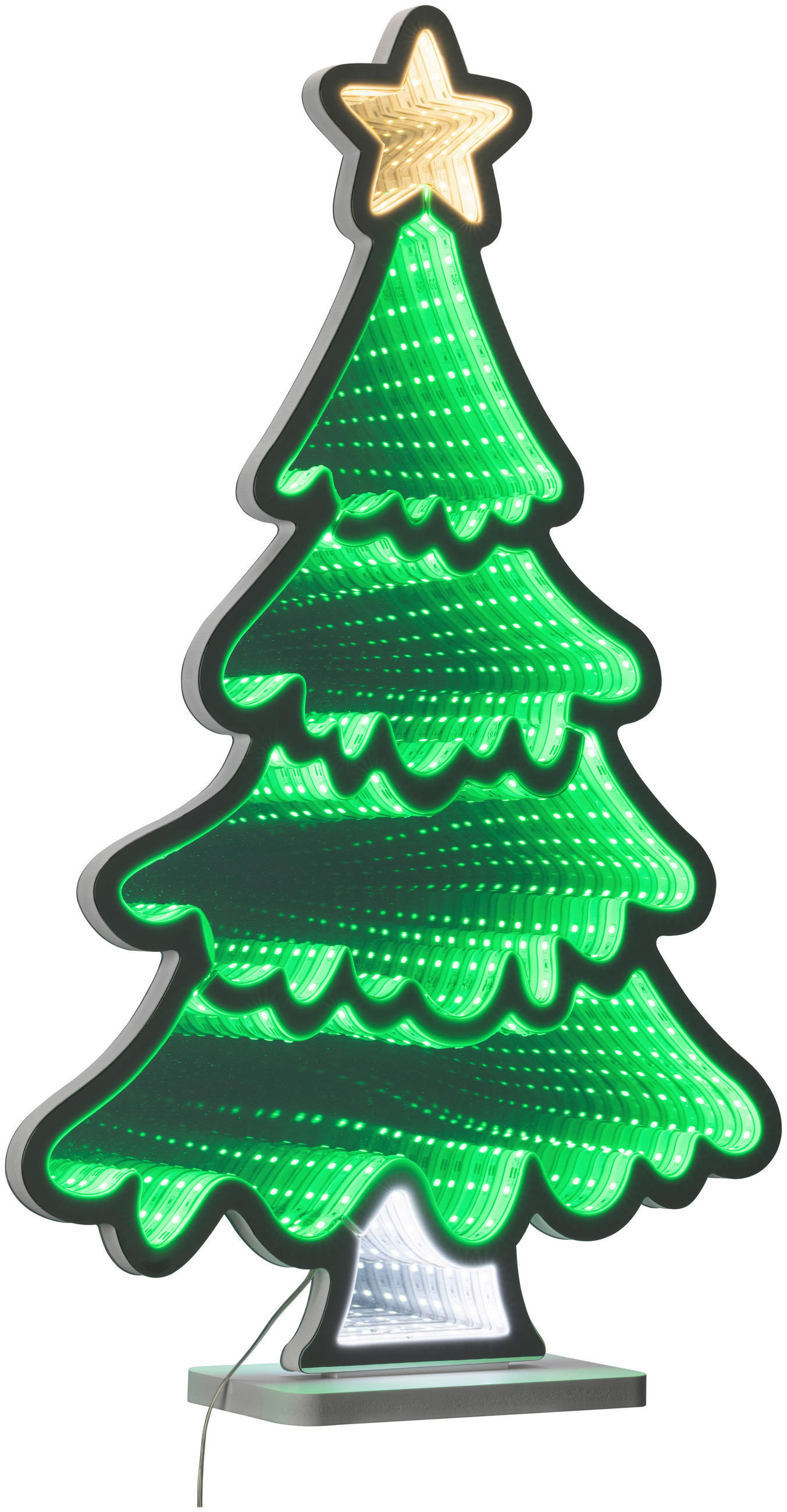 LED DÍSZLÁMPA - ezüstszínű, Konventionell, műanyag (40/60/10cm) - X-Mas