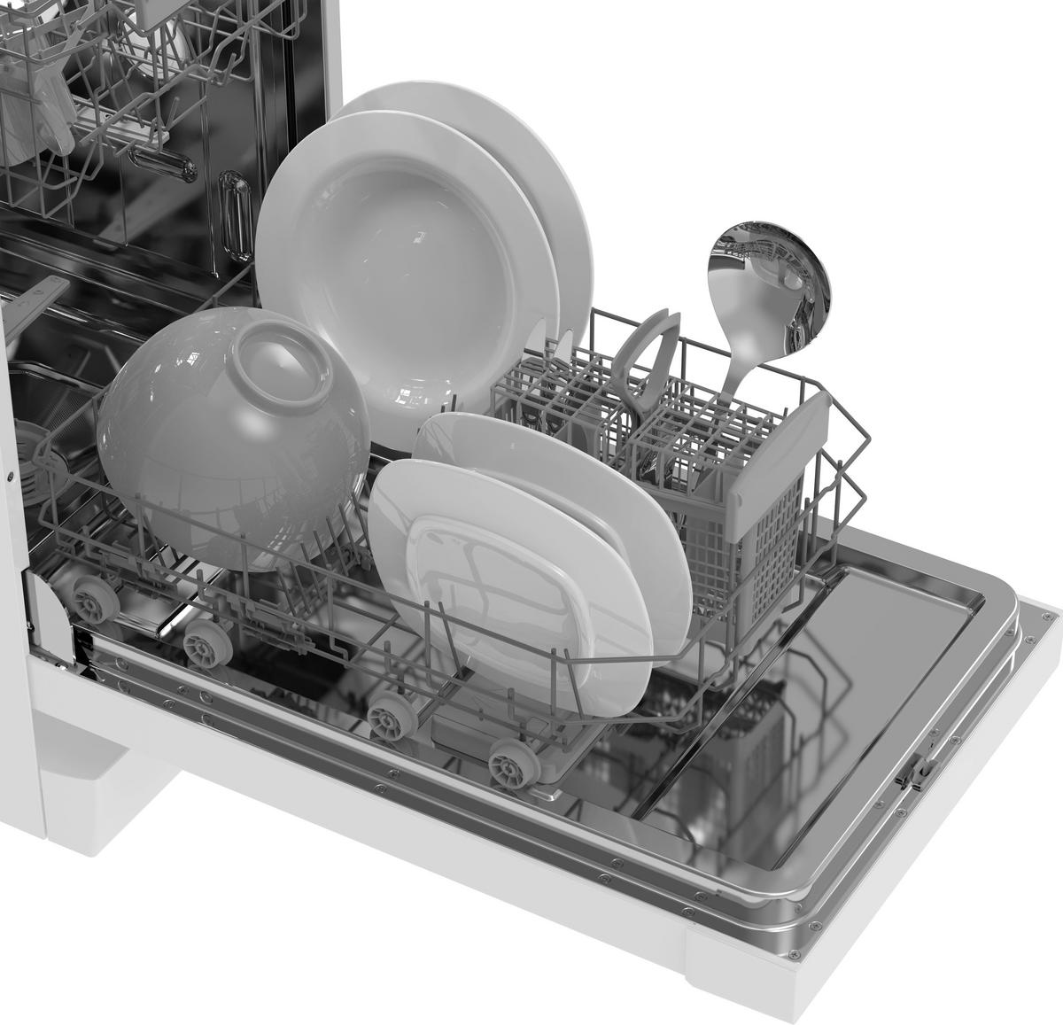 GESCHIRRSPÜLER QW-NS1DF47DW-DE  - Weiß, KONVENTIONELL, Kunststoff/Metall (44,8/85/59,8cm) - Sharp